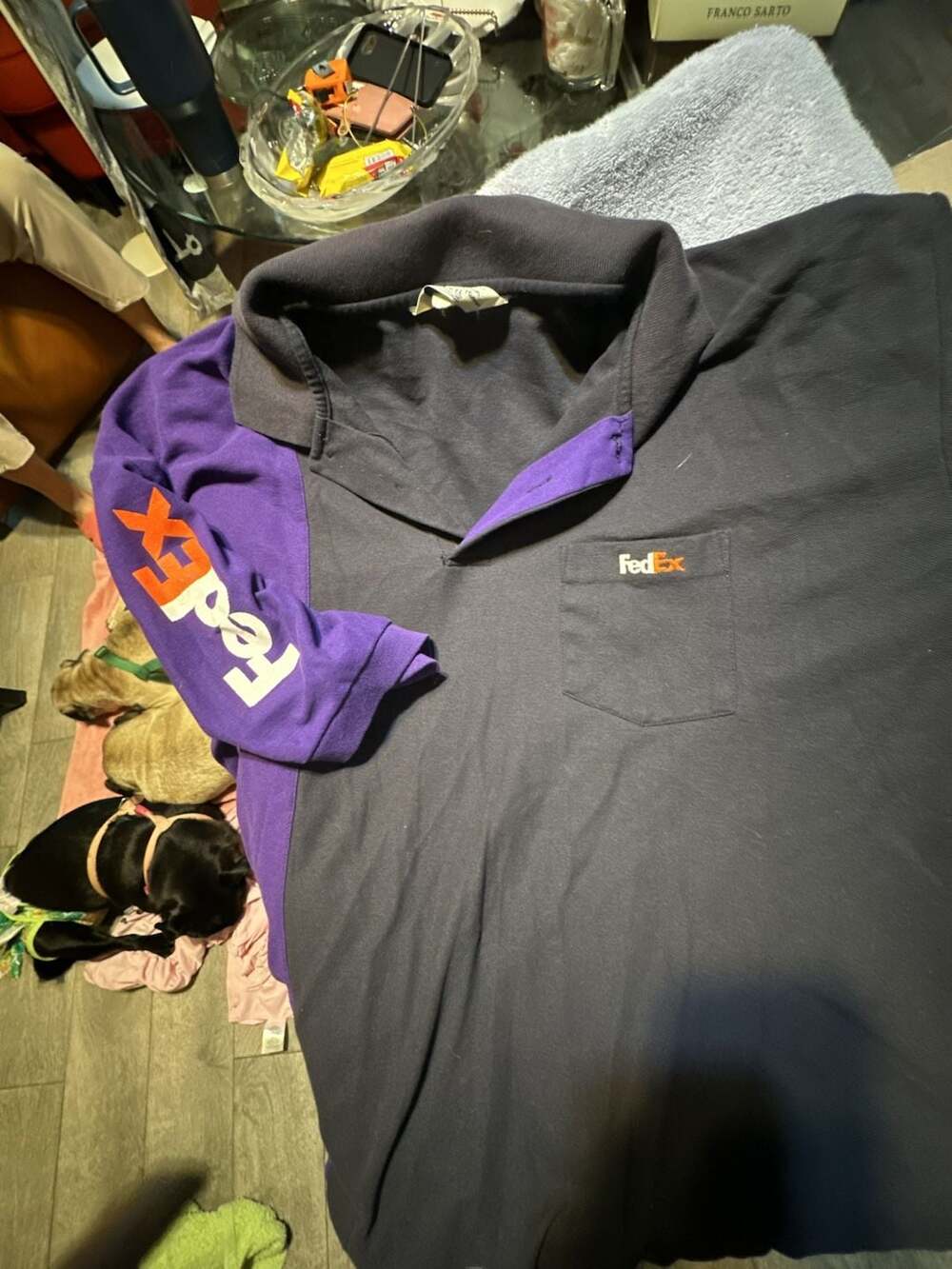 Vintage FedEx Official Uniform Polo Shirt Designed by Stan Herman
